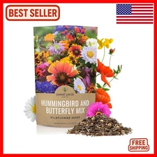 Bulk Wildflower Seeds: 4 oz Butterfly & Hummingbird Mix for Vibrant Gardens