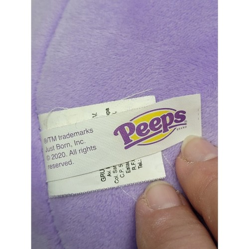 Easter Peeps Purple Marshmallow Candy Bunny Shaped Pillow Plush 17” Toy - Picture 4 of 5