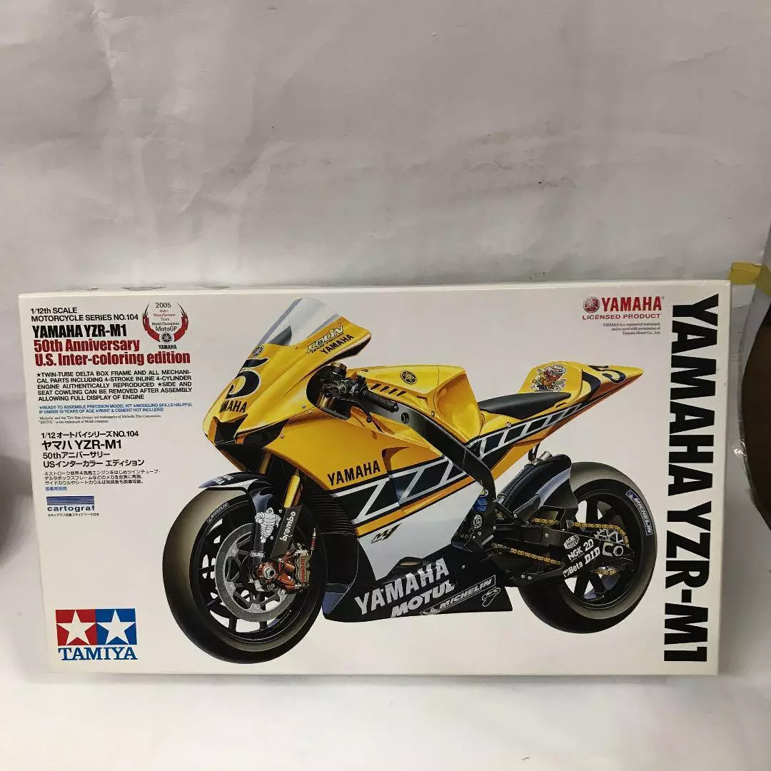 Tamiya 1/12 Motorcycle Series No.104 Yamaha YZR-M1 50th US Intercolor  Edition