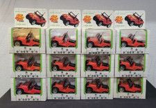 80s VINTAGE FLIP OVER CAR 4 WHEEL DRIVE JEEP TOY BATTERY OPERATED HTF RED ORANGE