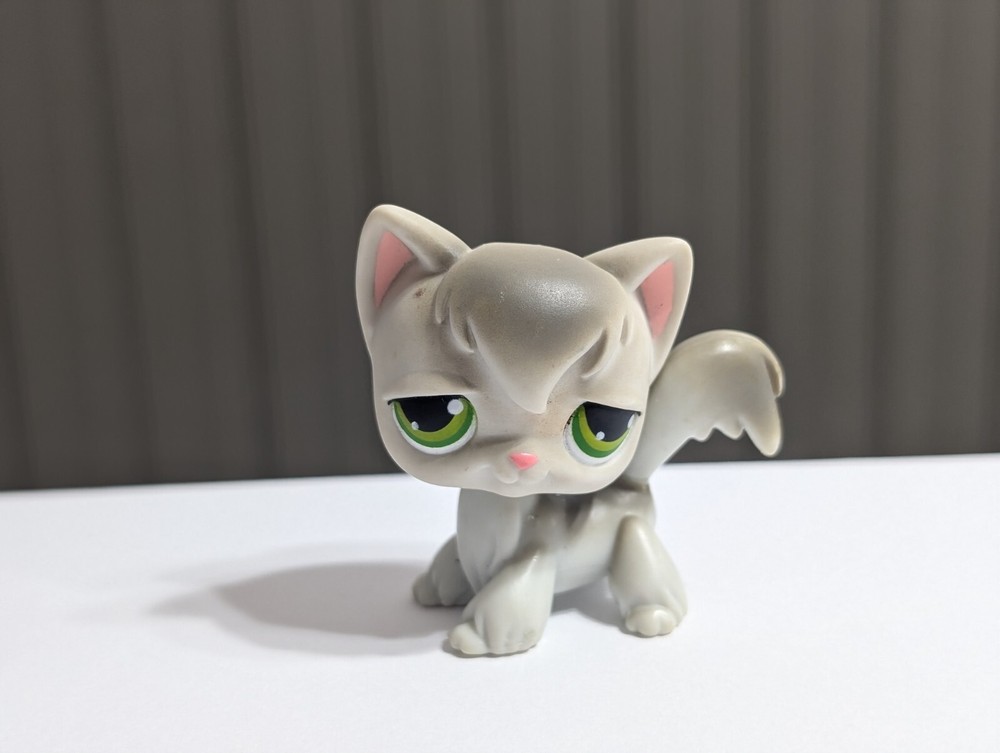 LPS #20 LITTLEST PETSHOP ORIGINAL AUTHENTIC CAT ANGORA CAT Green Eyes HASBRO