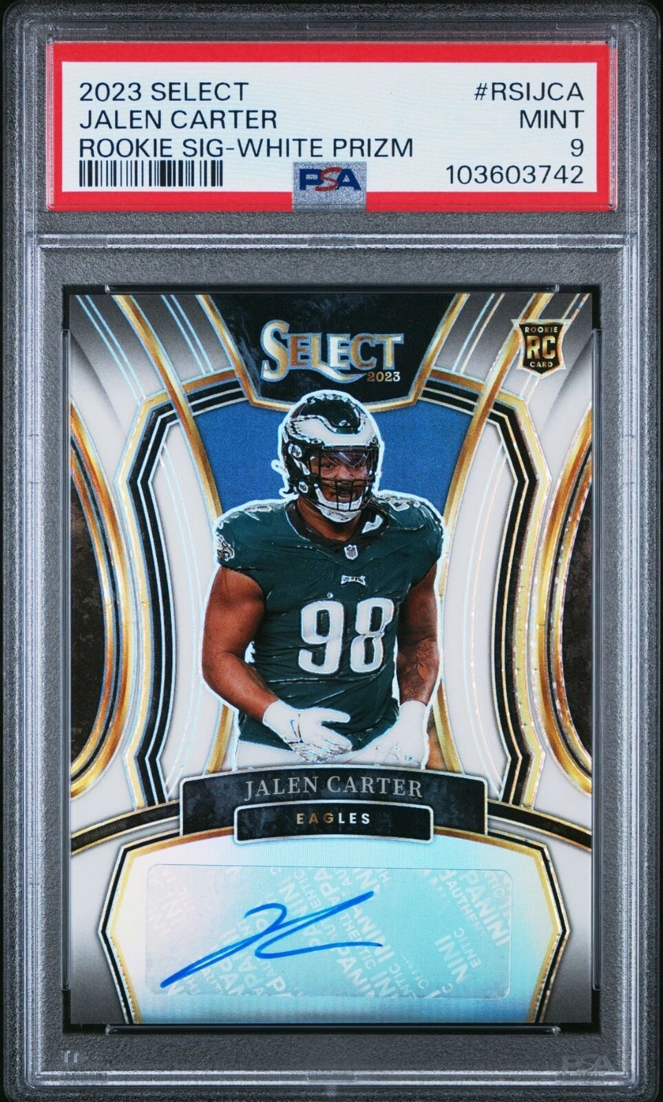 Jalen Carter Panini Select Rookie Signatures #RSIJCA White