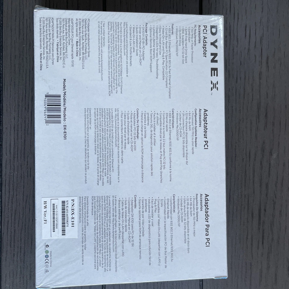 Dynex 10/100Mbps Fast Ethernet PCI Adapter - Image 2 of 4