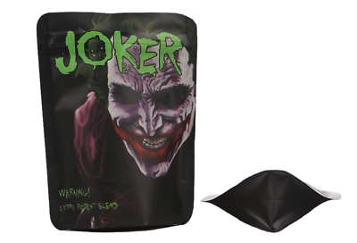 Premium 100-Pack 3.5g Mylar Bags - Joker. Resealable, Simplified