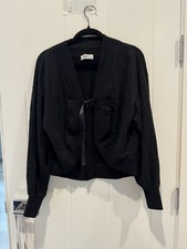 Zucca Womens Buckle Cardigan Sweater Black Color Japan M
