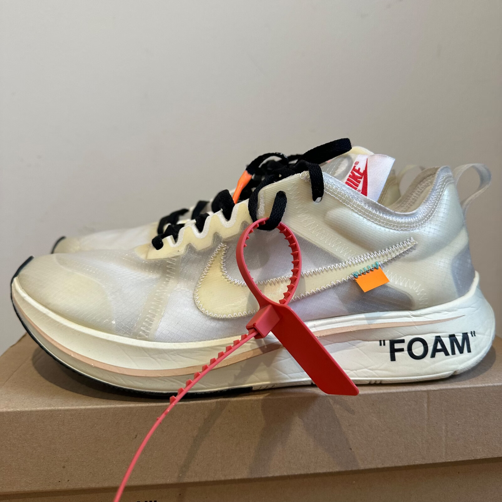 OFF WHITE X NIKE UK 9 Nike X OffWhite Zoom Fly OG The Ten 100% autentiche Virgil Abloh