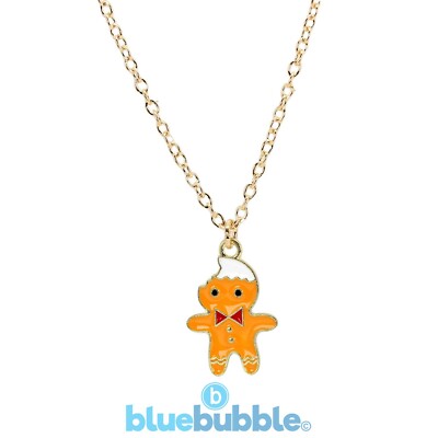 Bluebubble MERRY CHRISTMAS Bite Me Gingerbread Halskette Kitsch Funky Kawaii Xmas
