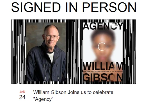 SIGNED Agency by William Gibson, autographed, new