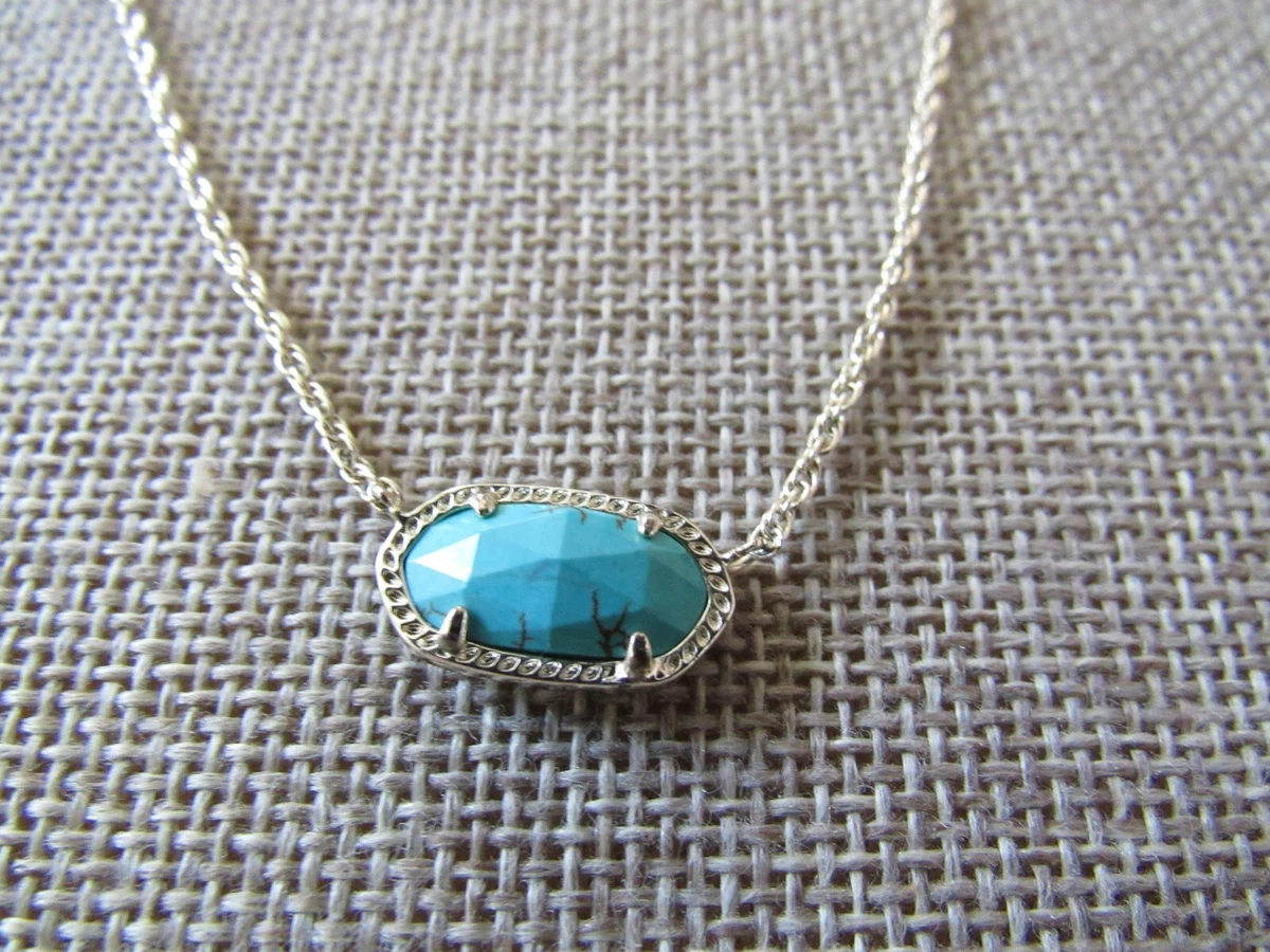 Kendra Scott Elisa Turquoise Bronze Veined Necklace Gold plated eBay