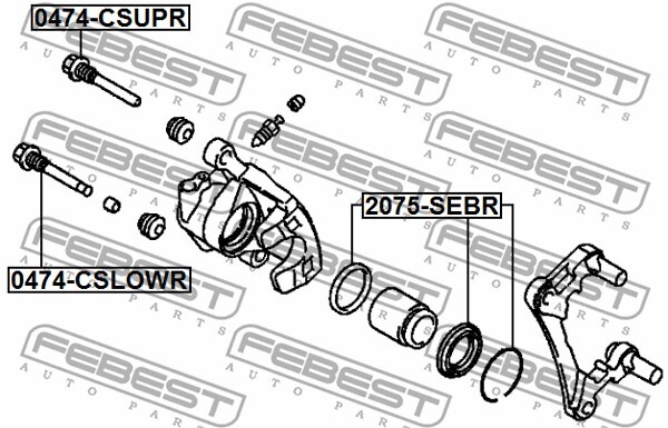 2075-SEBR FEBEST Repair Kit, brake caliper for CHRYSLER,DODGE,JEEP