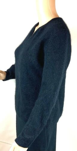 Fashion Bug Angora Blend Sweater Women Size 1X Black Fuzzy Silver Sparkles VTG - Picture 6 of 7