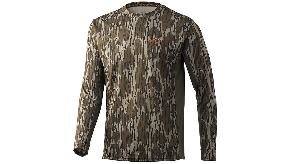 HUK Icon X Mossy Oak Bottomland Long Sleeve H1200453-922- CHOOSE YOUR SIZE!