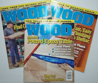Wood Magazine Lot of 3 Issues 2019 Better Homes Gardens DIY Projects Tool Review