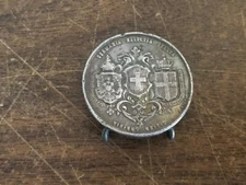 Marzo 1880 Viribus Unitis Custom Money Clip from Silver Tone Medal Switzerland