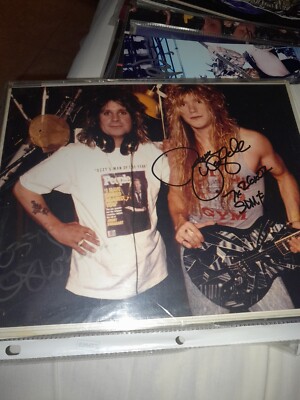 Ozzy Osbourne And Zakk Wylde Signed 8x10 Black Sabbath Photo Very