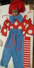 raggedy boy costume wig socks Sz 3-5C Cotton 5pc set made in the USA