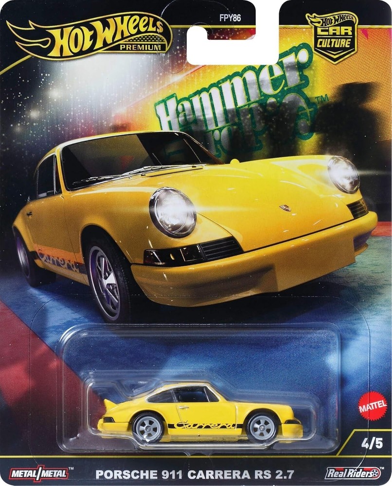 Hot Wheels Porsche 911 Carrera RS 2.7 164 Diecast Car Hammer Drop  