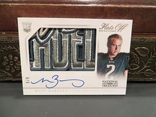 National Treasures Hats Off Rookie Autograph Eagles Matt Barkley 5/6  2013