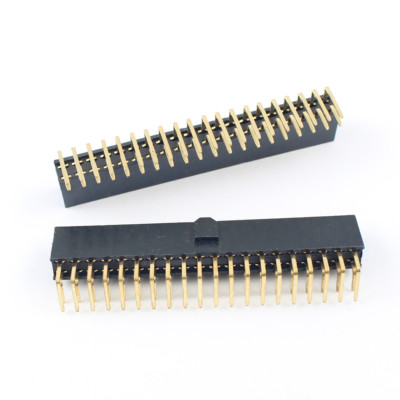 10Pcs 2.54mm Pitch 2x20 40 Pin Right Angle Female Header Strip Polarizing Key