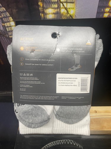 NWT Boy's 6 Pairs Champion Heel Shield Performance Stretch Socks Shoe Size 9-2.6 - Picture 2 of 4