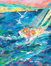 Offshore Sailing regatta ocean seascape nautical ceramic tile mural backsplash