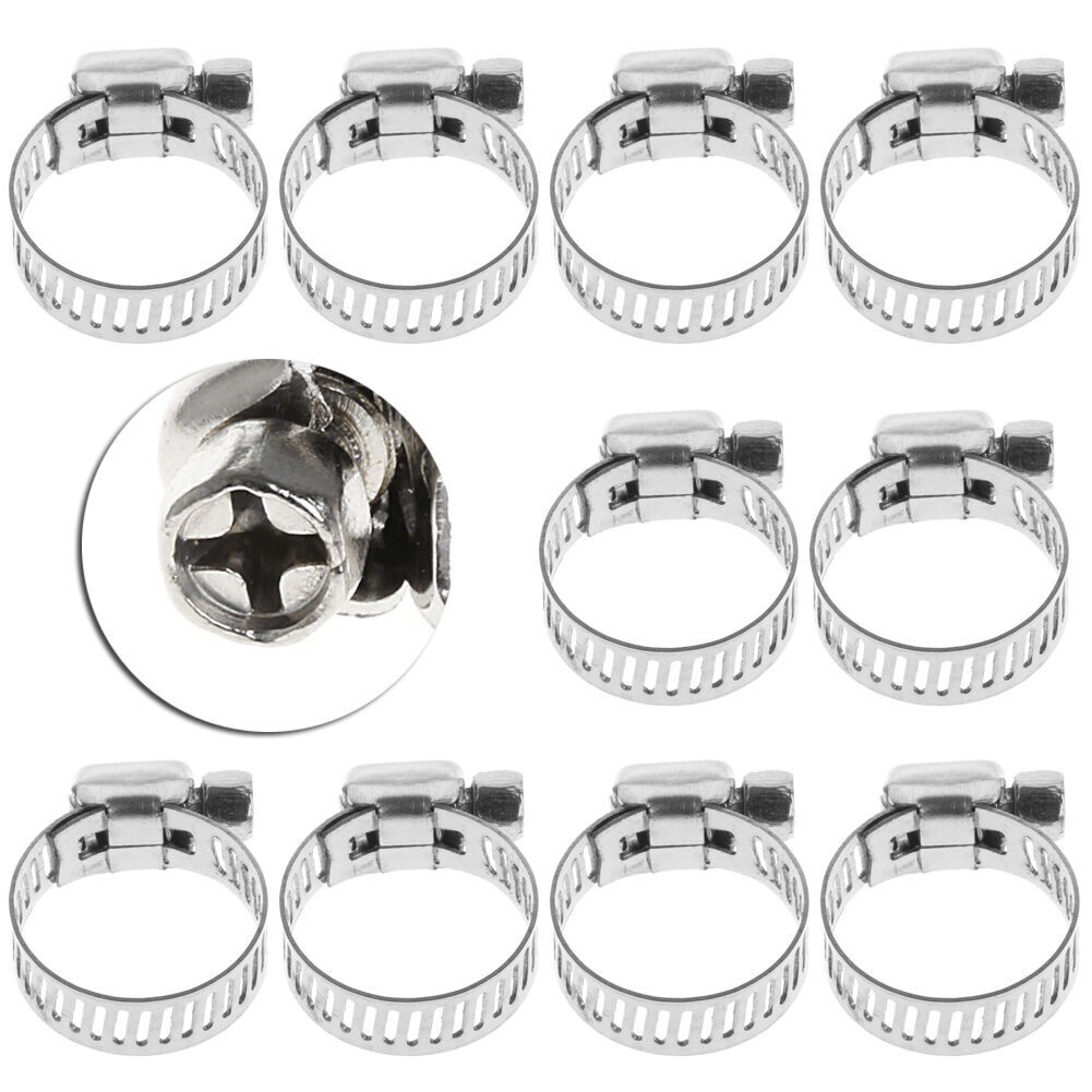 3 3/4 In Pipe Pipe Clamps, Hangers & Straps 100-Piece Stainless Steel Hose Clamp Set – Adjustable 1/2" To 3/4" For Fuel Lines, Plumbing & More 90 Day Warranty Clamps - Foto 10