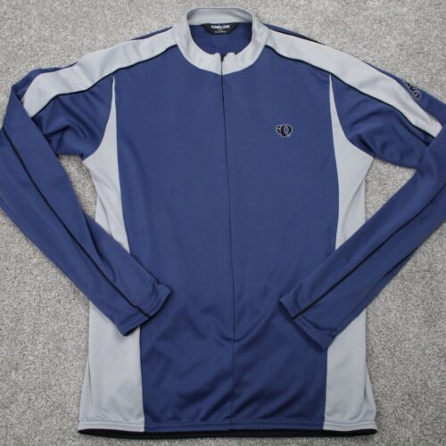 IQ Pearl iZuma Jersey Men's L Blue/Gray 3/4 Zip UltraSensor L/S Cycling Jacket - Picture 1 of 10