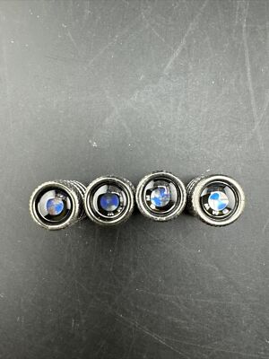 UNIVERAL VALVE STEM CAP COVERS WITH BMW LOGO SILVER  