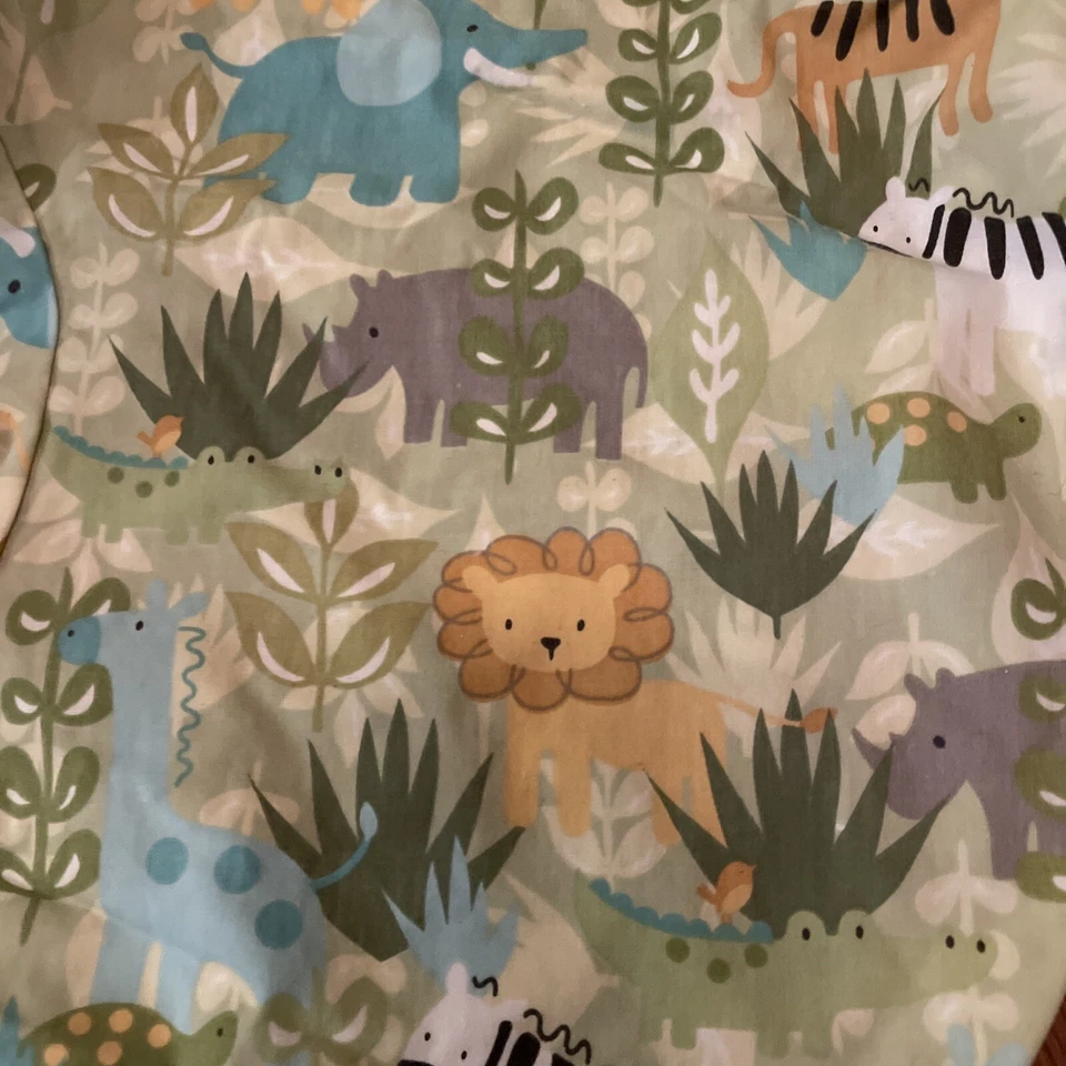 Boppy Jungle Animal Elephant Rhino Trees Nursing Breastfeeding Pillow Slip Cover - Image 2 of 2