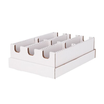 Bundle of 10 BCW Corrugated Cardboard 6 Cell Trading Card Cargo Storage Boxes