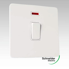 Schneider Ultimate 32A DP Screwless  Control Switch White Painted Neon GU4431WPW