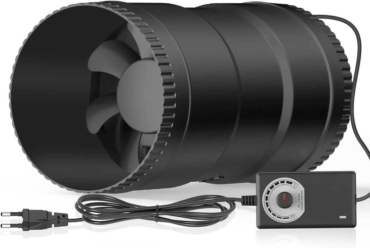 Extracteur d'air 150mm pour ventilation de cuisine et pièces humides 19W