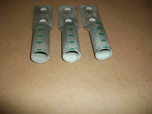 3pc Burndy Compression Lug YA-2N N600MCM GREEN DIE NEW - Picture 2 of 3
