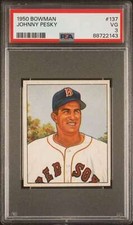 1950 Bowman #137 Johnny Pesky PSA 3 Red Sox  (2143)