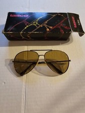 Tasco Aviator Sporting Glasses 1135 Y Vintage 1982 Yellow/Beige Lenses
