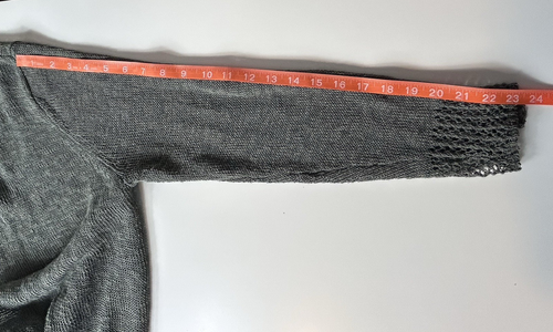 Tahari Leinenmischung Strickjacke Gr. L hellolivgrün vorne offen küstenneutral - Bild 7 von 8