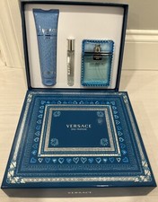Versace Men Eau Fraiche for Men - 3 Pc Set 3.4oz EDT Spray, 10ml Spray, 5oz