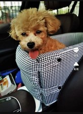 Small Dog Cat Booster Seat ON Car Center Console Perfect for Small Pets