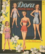 VINTAGE 1951 DORA PAPER DOLL FROM ORIGINAL HD LA Z AR R E P R O ~UNCUT~ READ ALL
