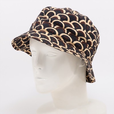 Valentino Garavani Tan and Black Patterned Hat VALENTINO GARAVANI Women main image 4