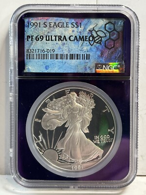 1991-S Proof $1 American Silver Eagle NGC PF 69 Ultra Cameo