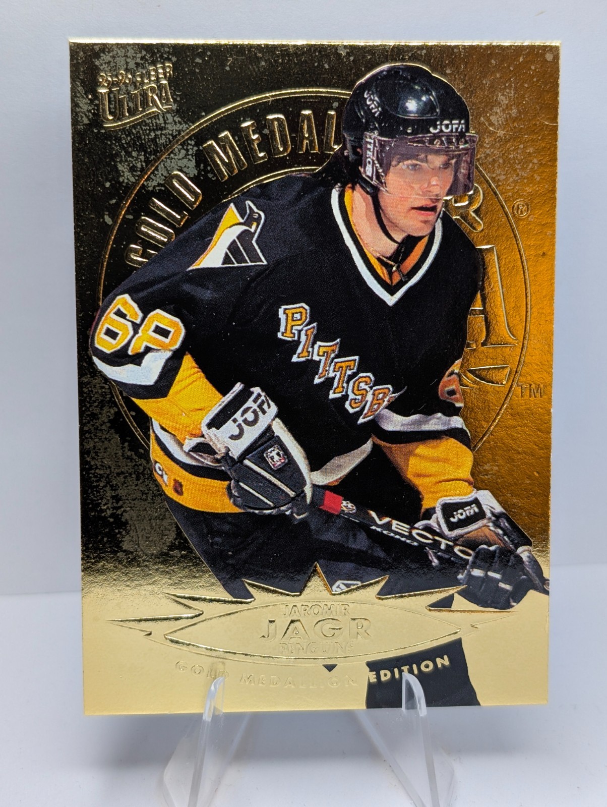 1995-96 Fleer Ultra Jaromir Jagr #123 Gold Medallion HOF Pittsburgh Penguins