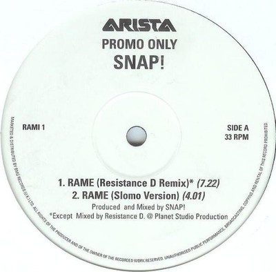 Snap! - Rame (12'', Promo)