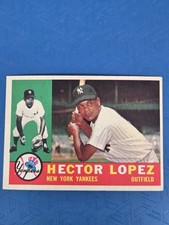1960 Topps #163 Hector Lopez New York Yankees BASEBALL Card 6D