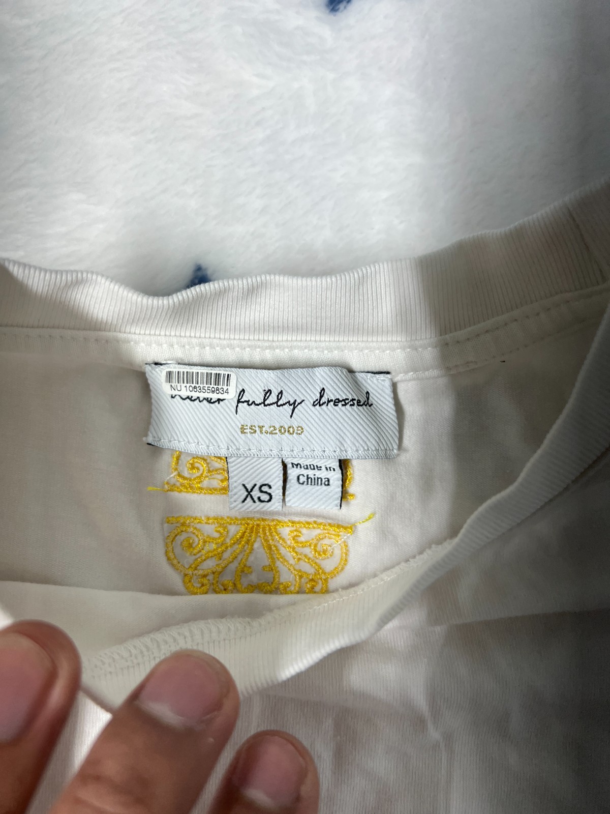 Never Fully Dressed White Orange Slice Graphic T … - image 2