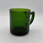 Vintage Magnolia Green Glass Measuring Cup 1 Cup Pitcher Spout Farmhouse
