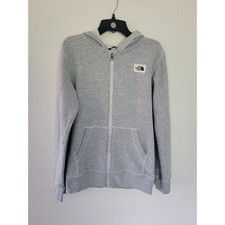 The North Face Youth Large 14/16 Gray Full Zip Hoodie Fleece Lined Sweatshirt 5