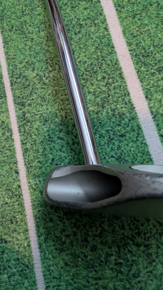 Pinemeadow Golf Tri Line Mallet Insert Putter Steel Shaft White Dots RH 35" - Image 2 of 4