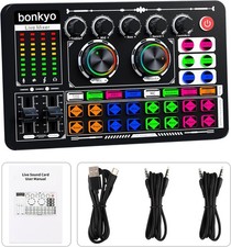 DJ Audio Mixer Podcast Equipment Bundle Bluetooth Voice Changer F999 Live Sound