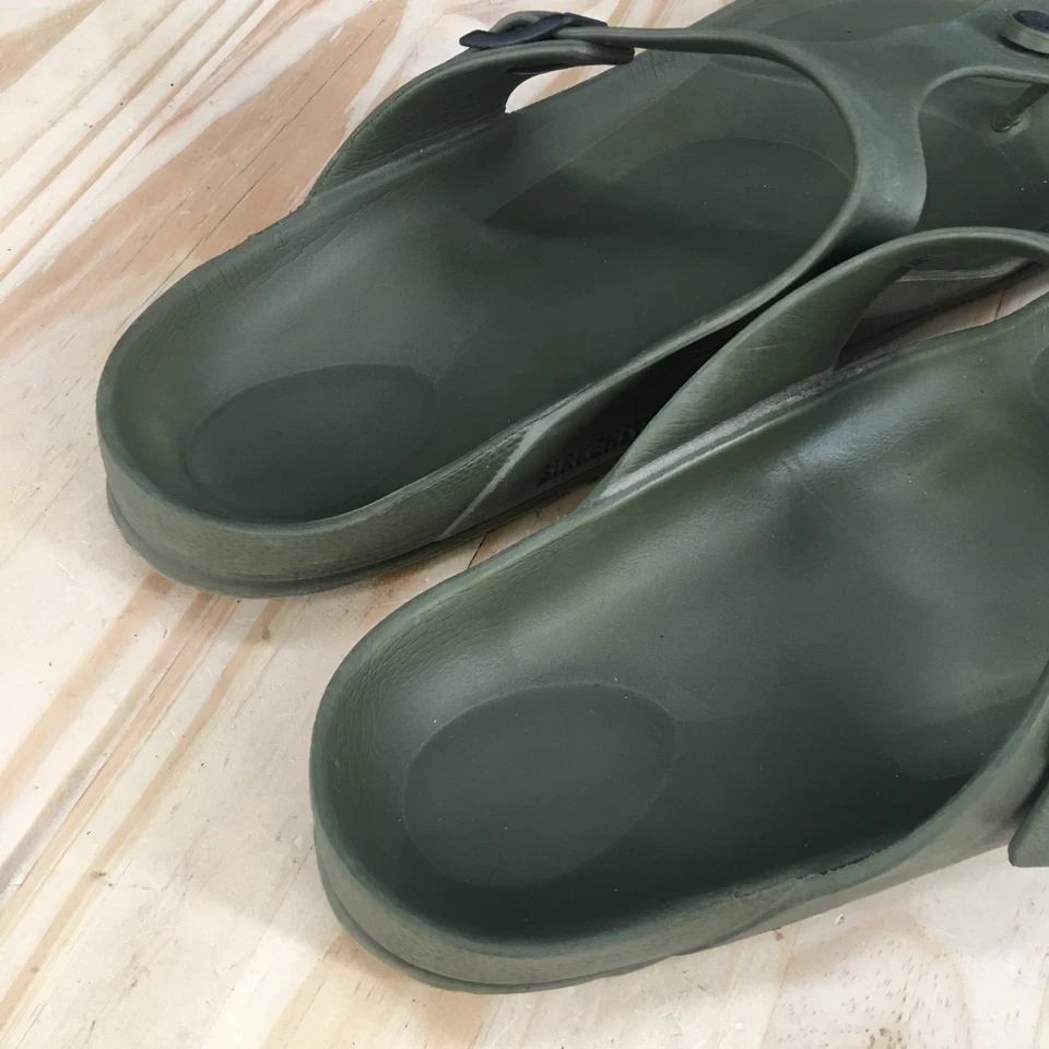 Sandalias Birkenstock Para Hombres 46 Verde Oliva Giza EVA Tanga Chanclas Informales Hebilla Foto 4 de 4